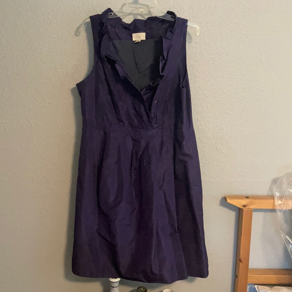 J. Crew ruffled neckline bridesmaid dress as is.
